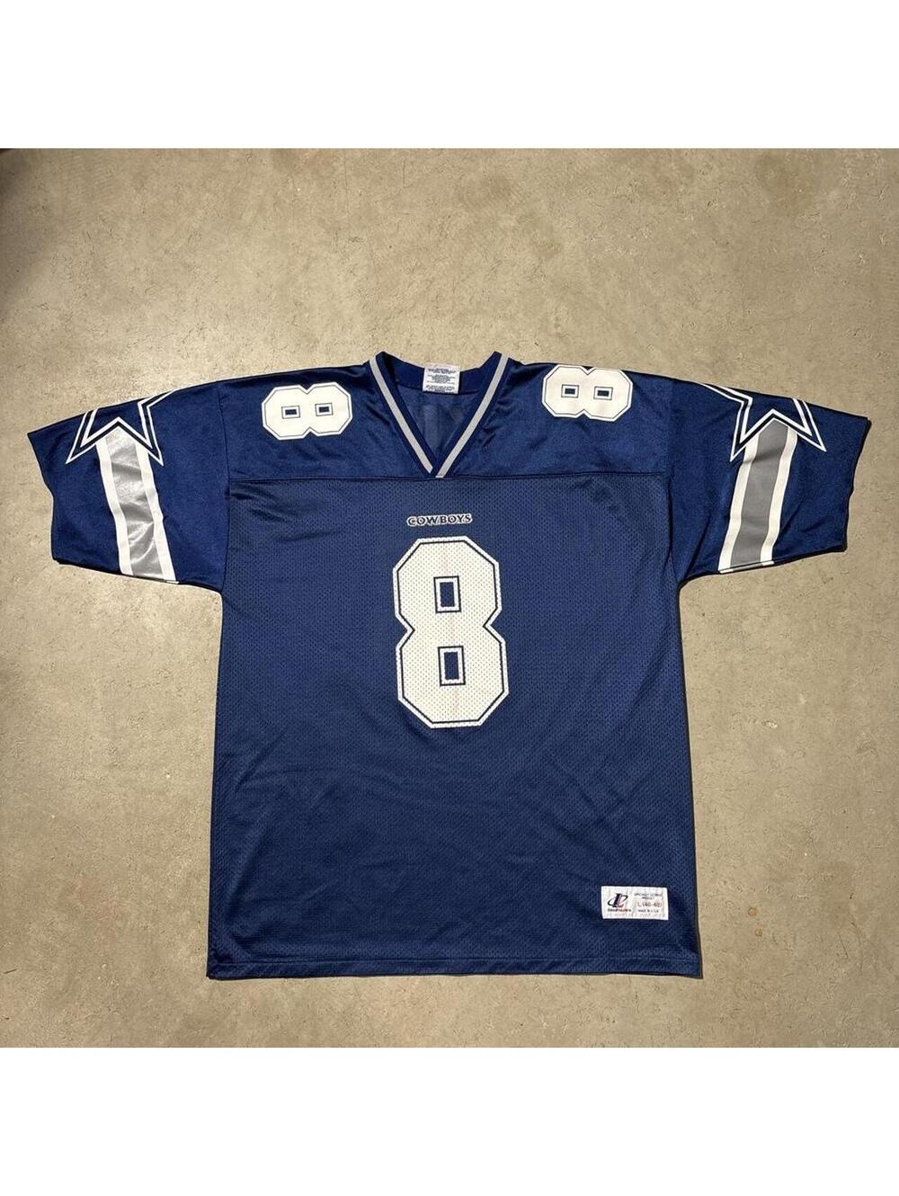 Vintage 90s Logo Athletic Troy Aikman Dallas Cowboys #8 Jersey Mens L NFL